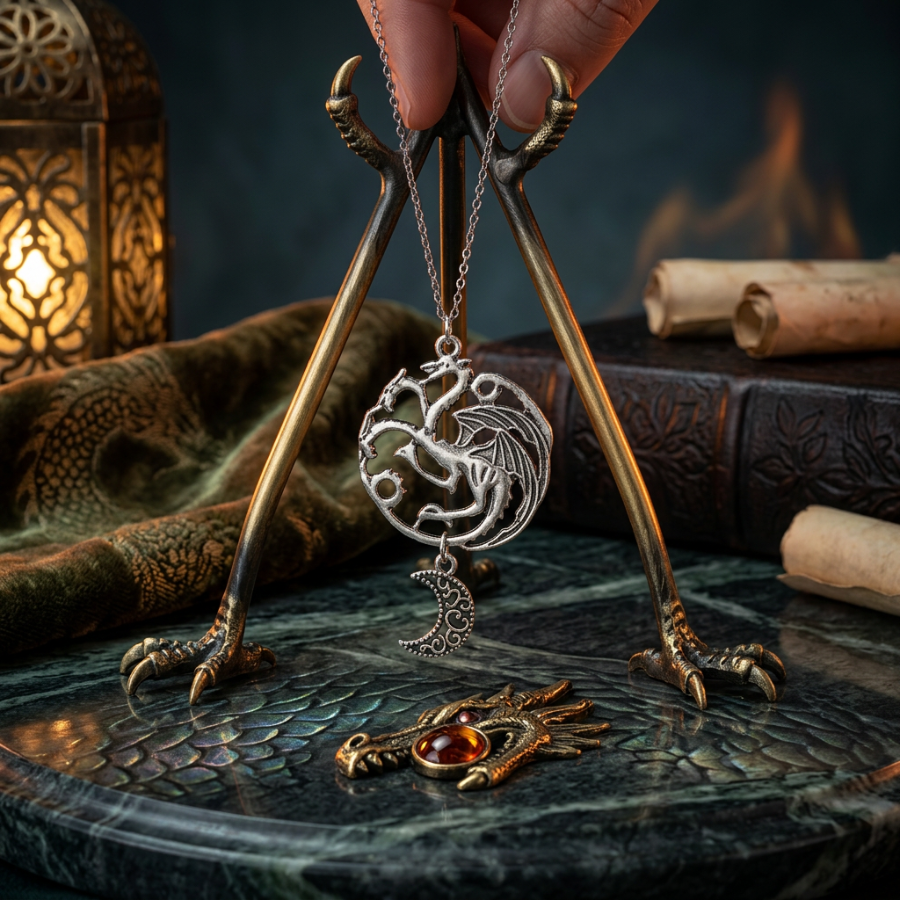 Dragon Moon Pendant Necklace