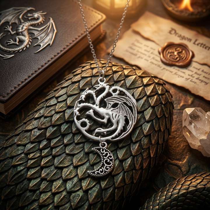 Dragon Moon Pendant Necklace