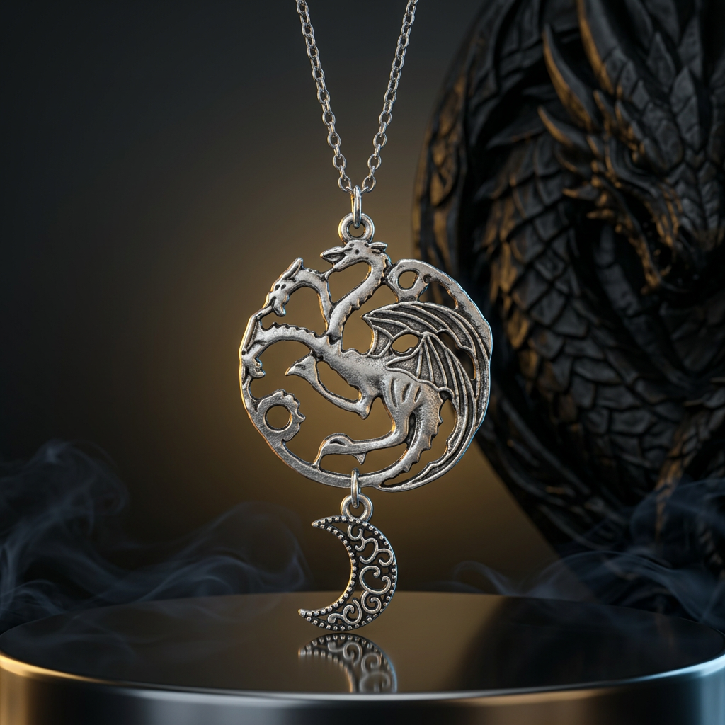 Dragon Moon Pendant Necklace